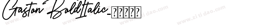 Gaston BoldItalic字体转换